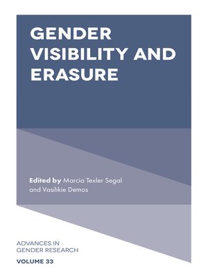 cover image of Gender Visibility and Erasure, Volume 33